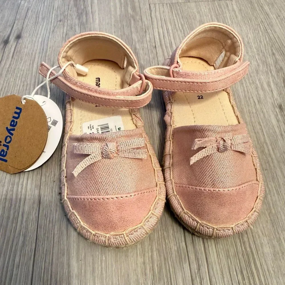 Mayoral baby girl Pink Espadrilles Size 22 NWT US 5.5